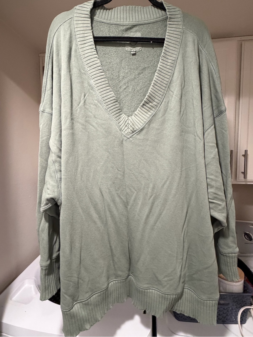 Aerie Oversized V-Neck Sweatshirt